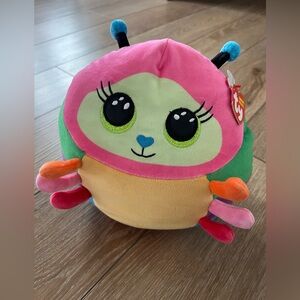 Ty Squishy Beanies Nessa Colorful Caterpillar Plush